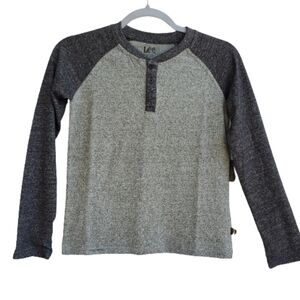 LEE LONG SLEEVE GRAY T SHIRT BOYS SZ 7